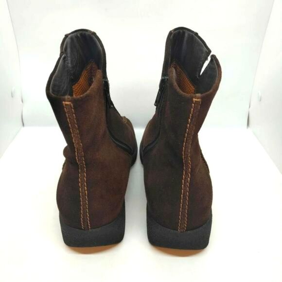 Ecco Womens Brown Leather Casual Zip Up Boots Size 38 US 7 To 7.5 Ecco Boots - Picture 4 of 9